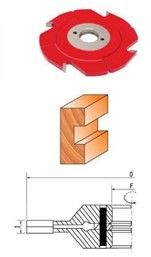 Κόκκινο ζωγραφισμένα T.C.T καρβιδίου διαμορφωτή κοπίδια, Grooving κόφτη σε 45 # από ανθρακούχο χάλυβα