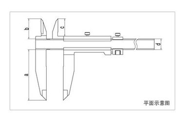 Ανοξείδωτο 0.02mm βαθμολόγηση 600mm παχυμετρικός διαβήτης βερνιέρων για το σχολικό εργαστήριο